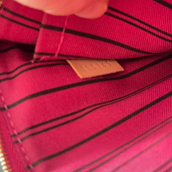 LOUIS VUITTON Neverfull Pochette MM Monogram Wristlet Pivoine Fuchsia Hot Pink - Picture 14 of 14